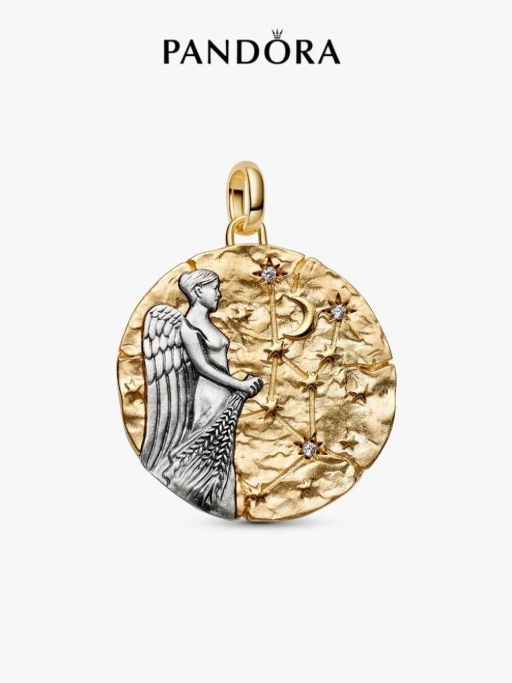 Pandora  Virgo Zodiac Oversized Medallion Charm